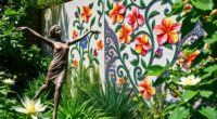 garden sculpture and murals