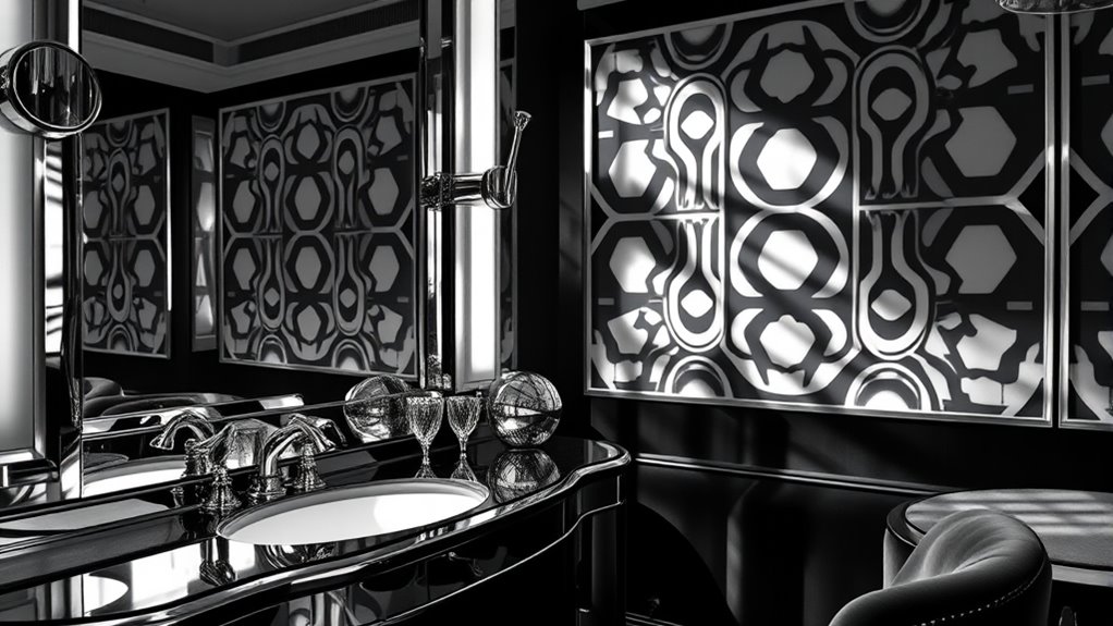 glamorous geometric 1920s style