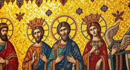 golden glass sacred mosaics