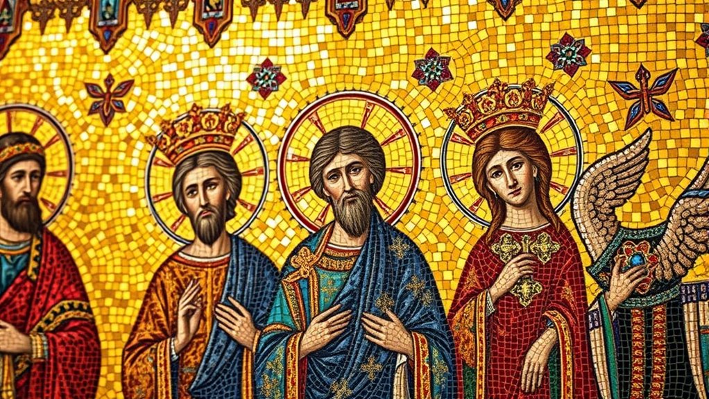 golden glass sacred mosaics