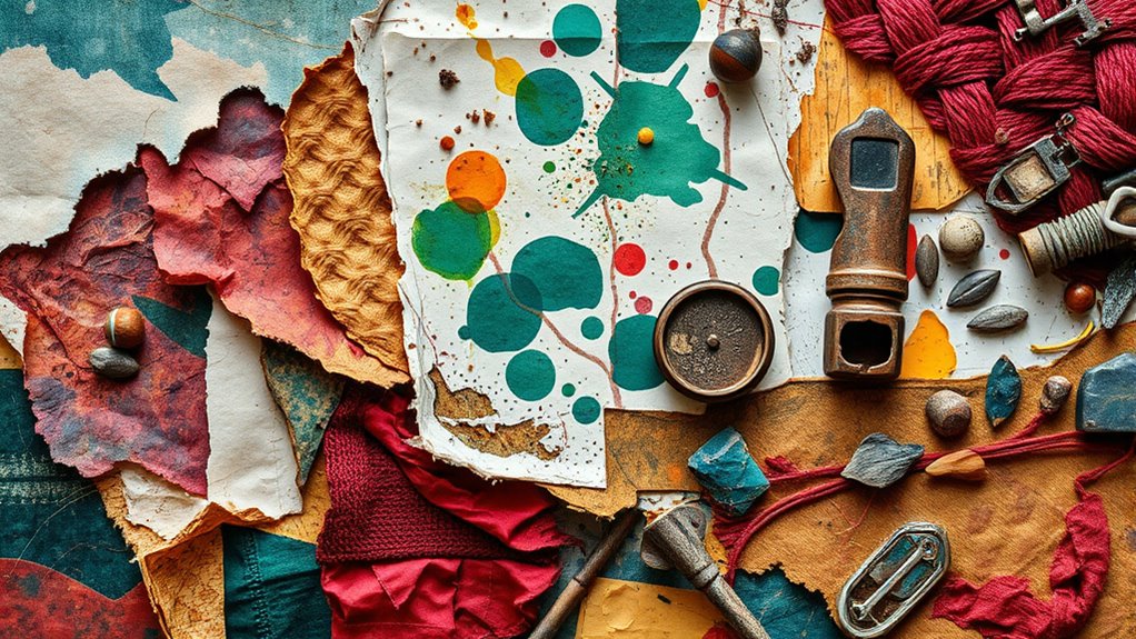 mixed media collage art