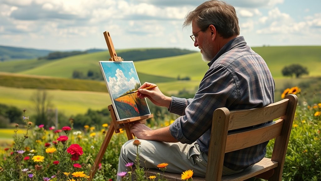 outdoor landscape painting