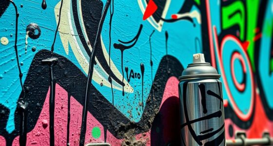spray cans and stencils