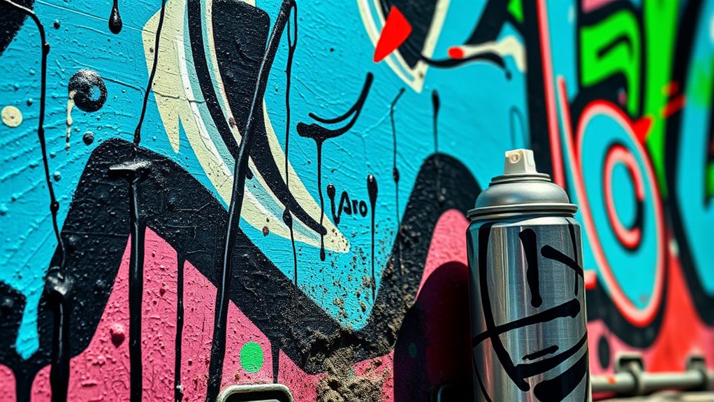 spray cans and stencils