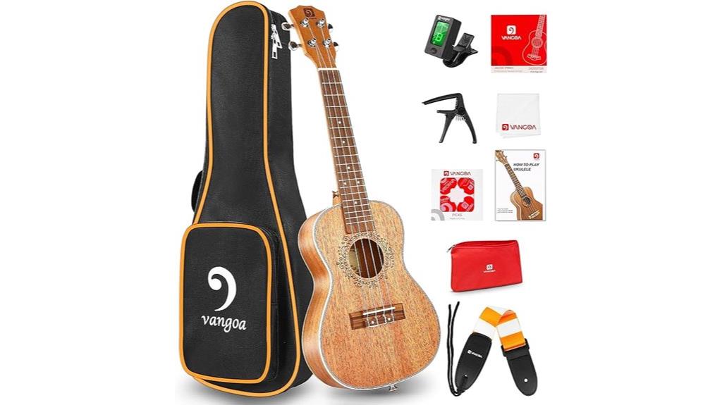 23 inch mahogany ukulele bundle