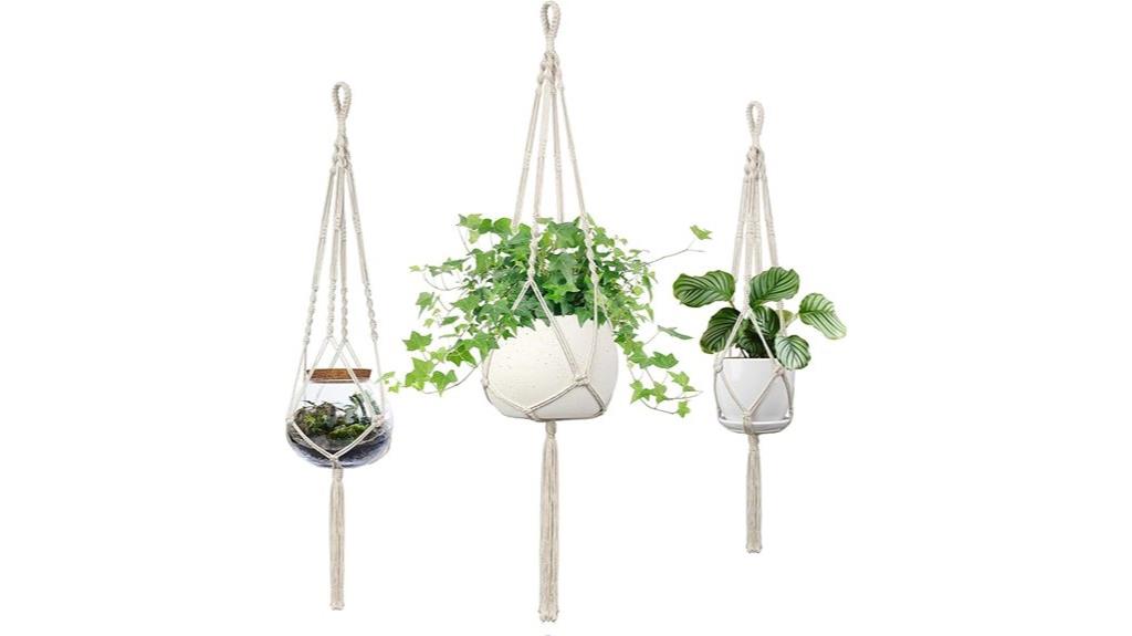 adjustable macrame plant hangers
