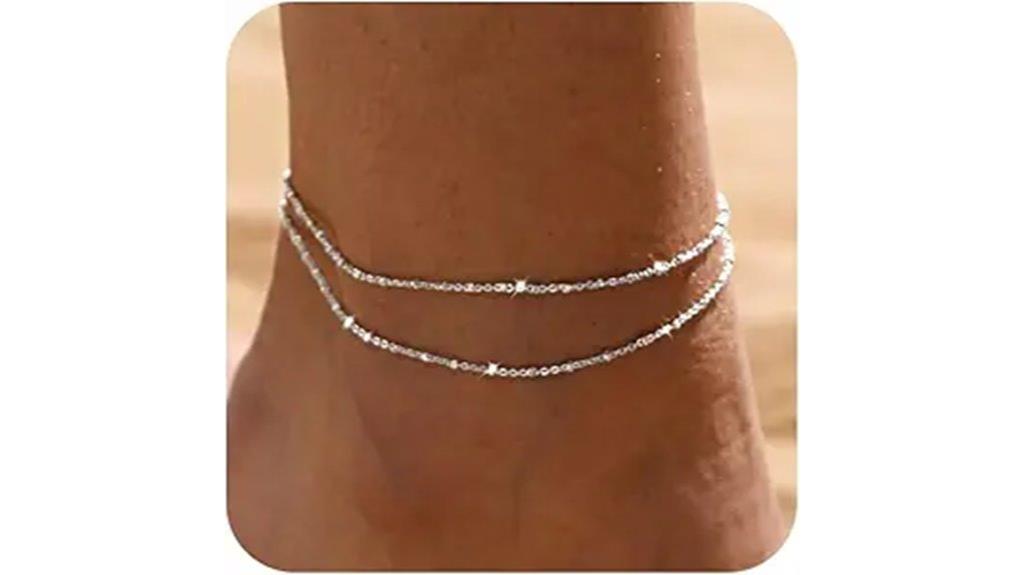 adjustable silver gold anklets