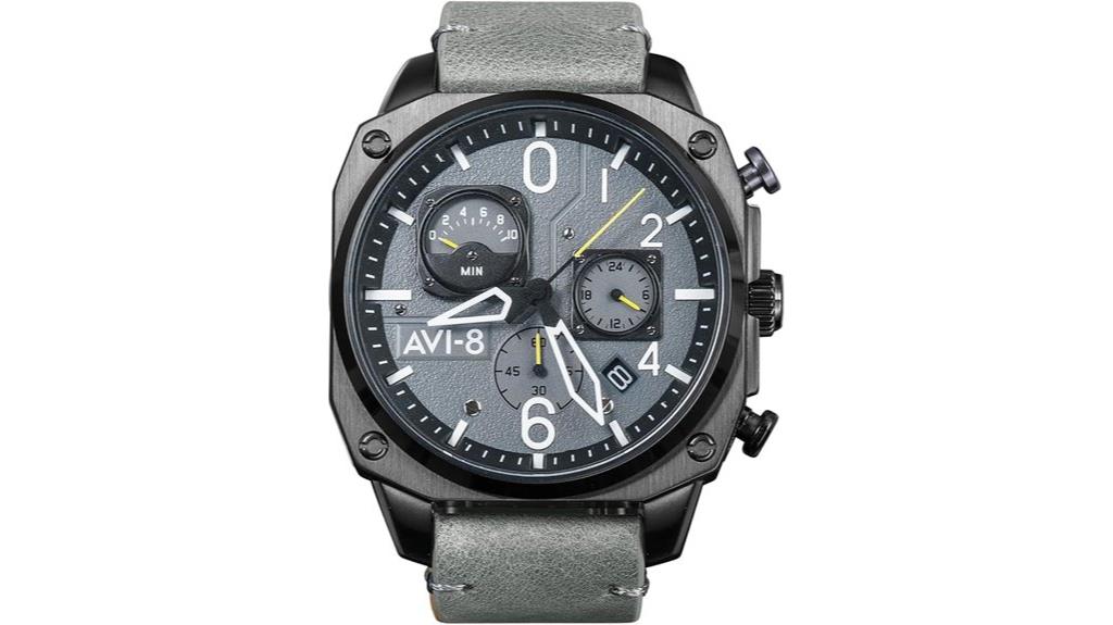 aviation style men s pilot watch