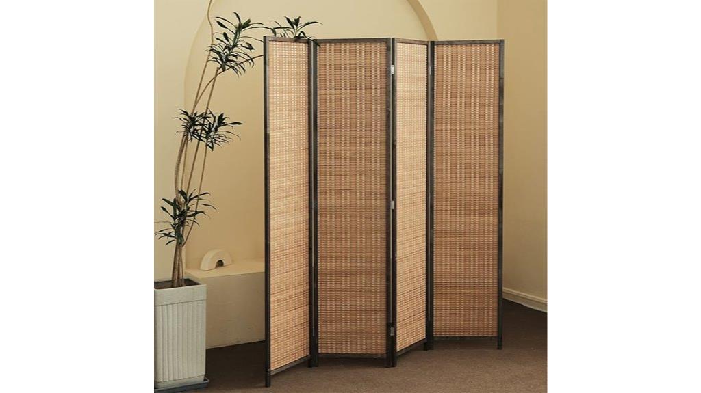 bamboo room divider screen