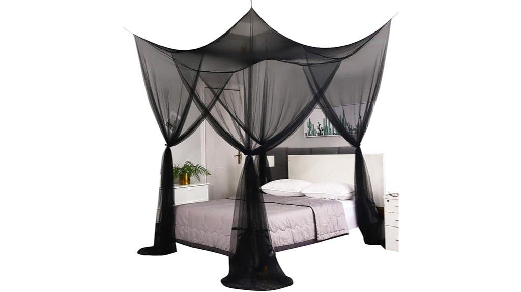 bed canopy curtain sizes