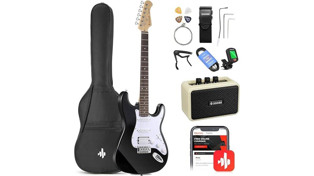 beginner black 39 inch guitar