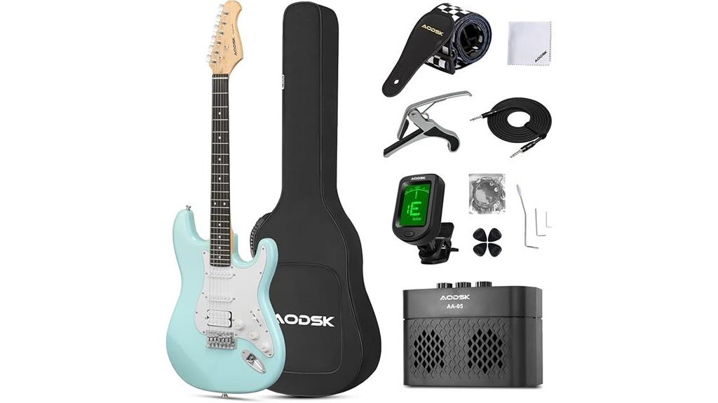 blue hss electric guitar kit