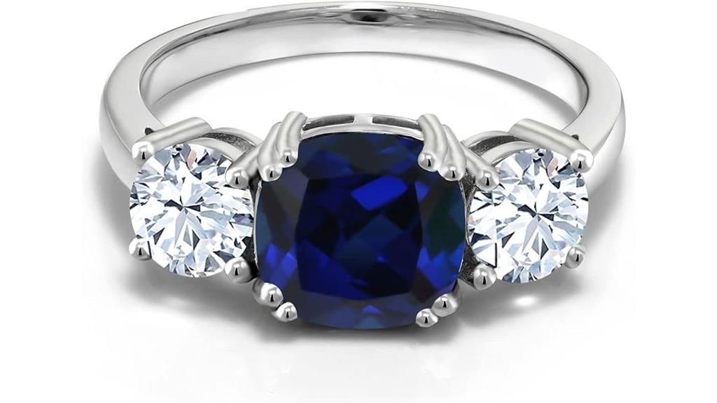 blue sapphire engagement ring
