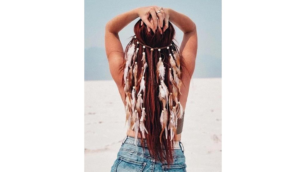 bohemian feather hairband