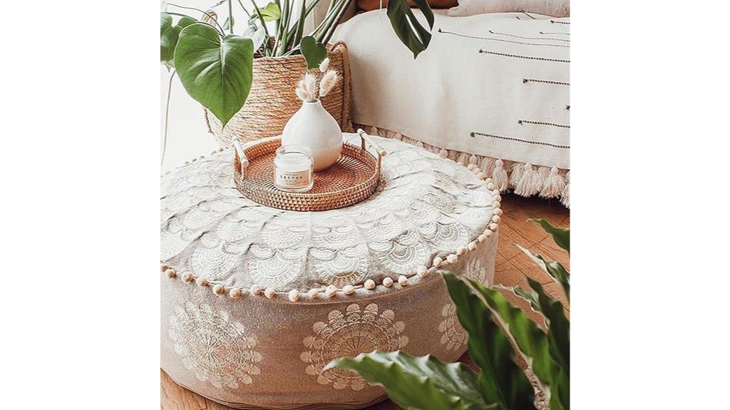 bohemian mandala ottoman cover