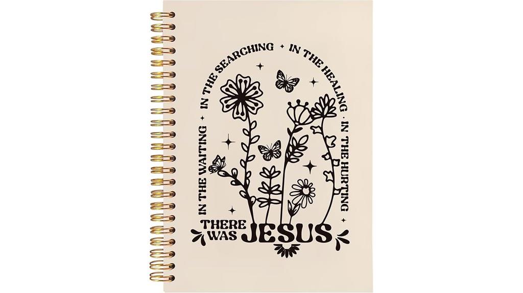 boho bear christian notebook