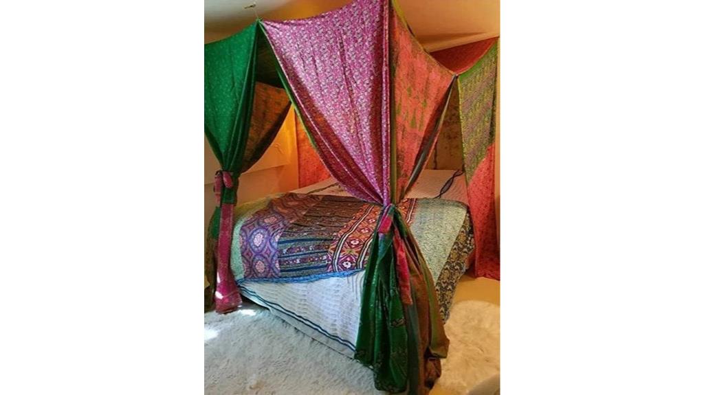 boho bed canopy curtains