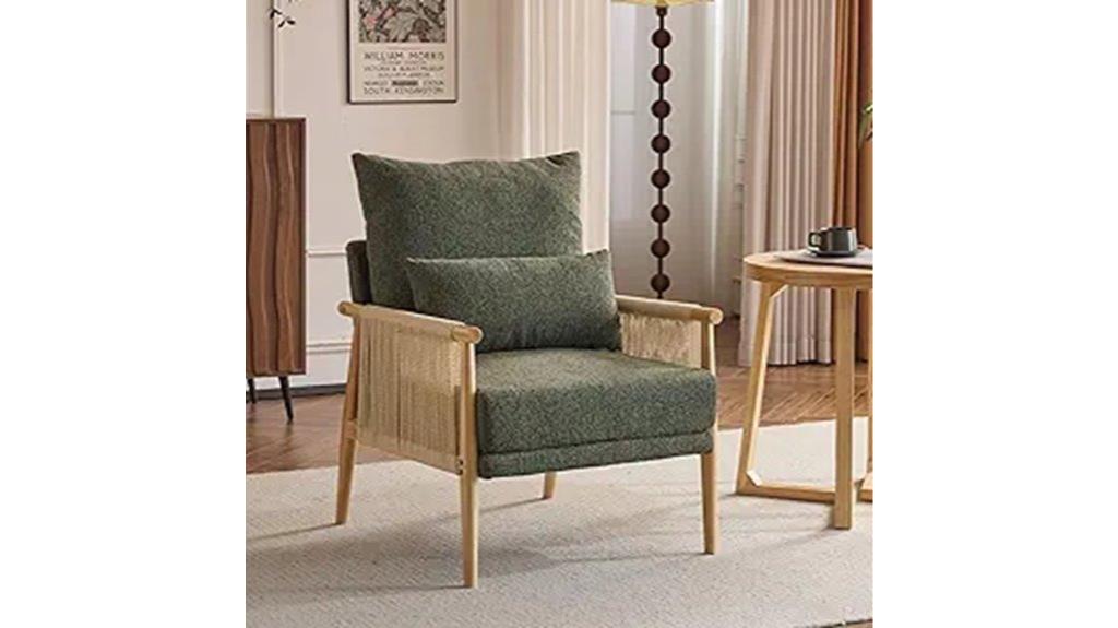 boho braid accent chair