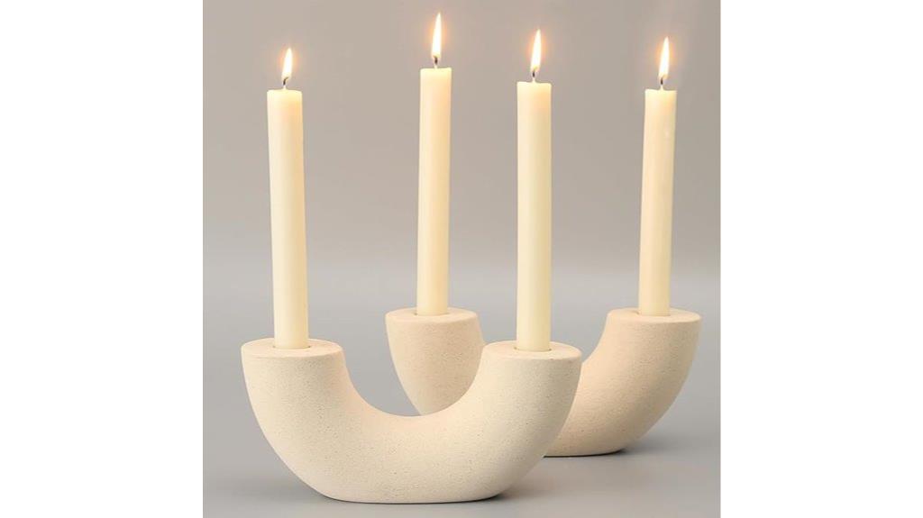 boho ceramic candle holders