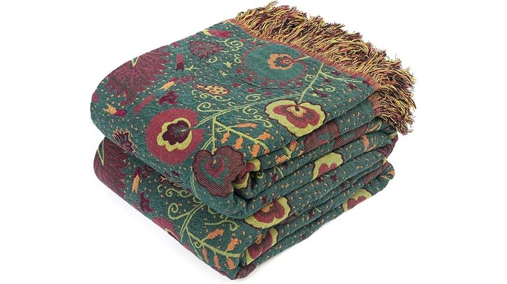 boho cotton bed blanket