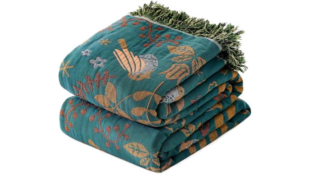 boho cotton bed blanket