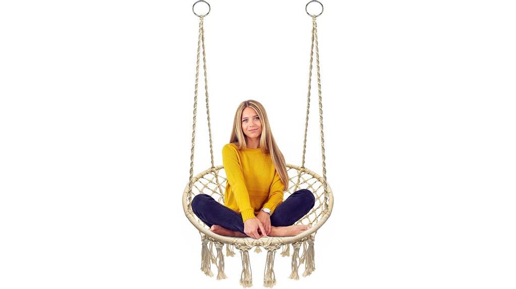 boho cotton swing chair