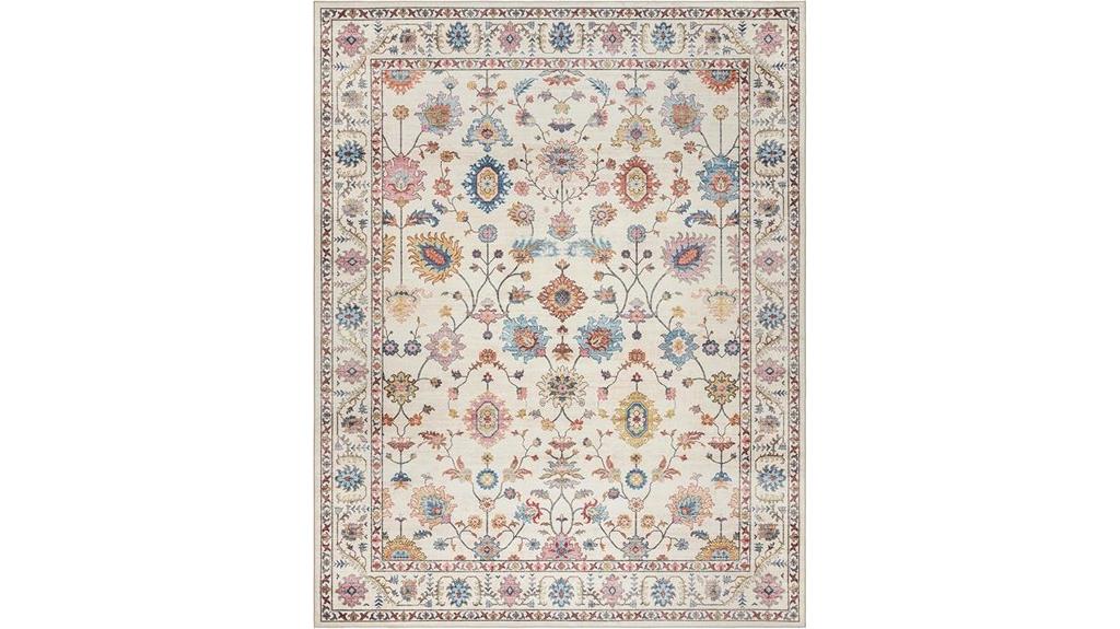 boho cream multi rug