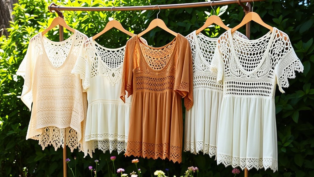 boho crochet summer tops