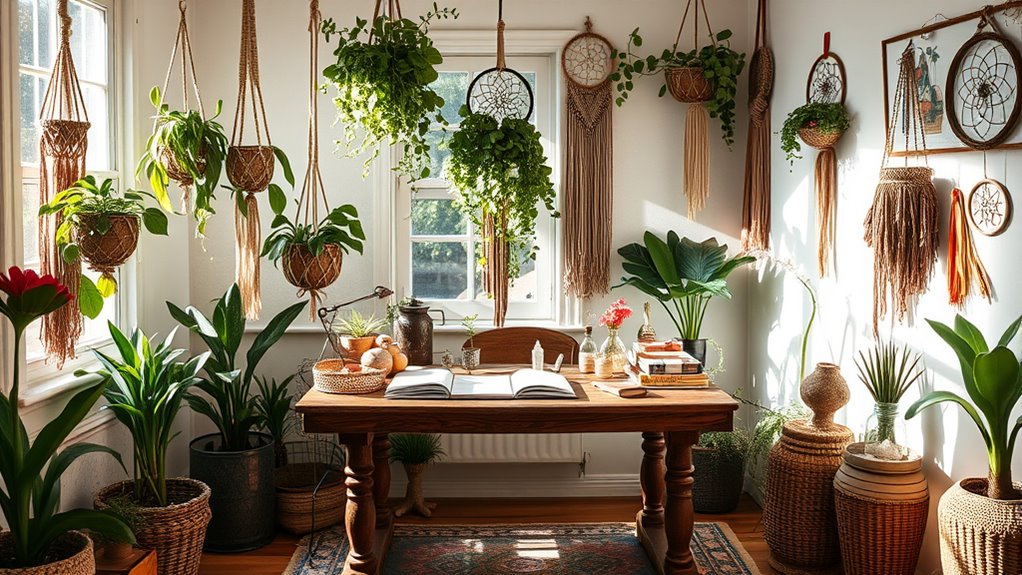 boho desk decor ideas
