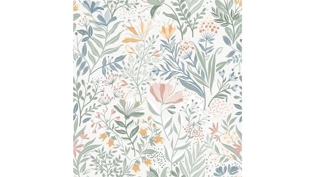 boho floral waterproof wallpaper