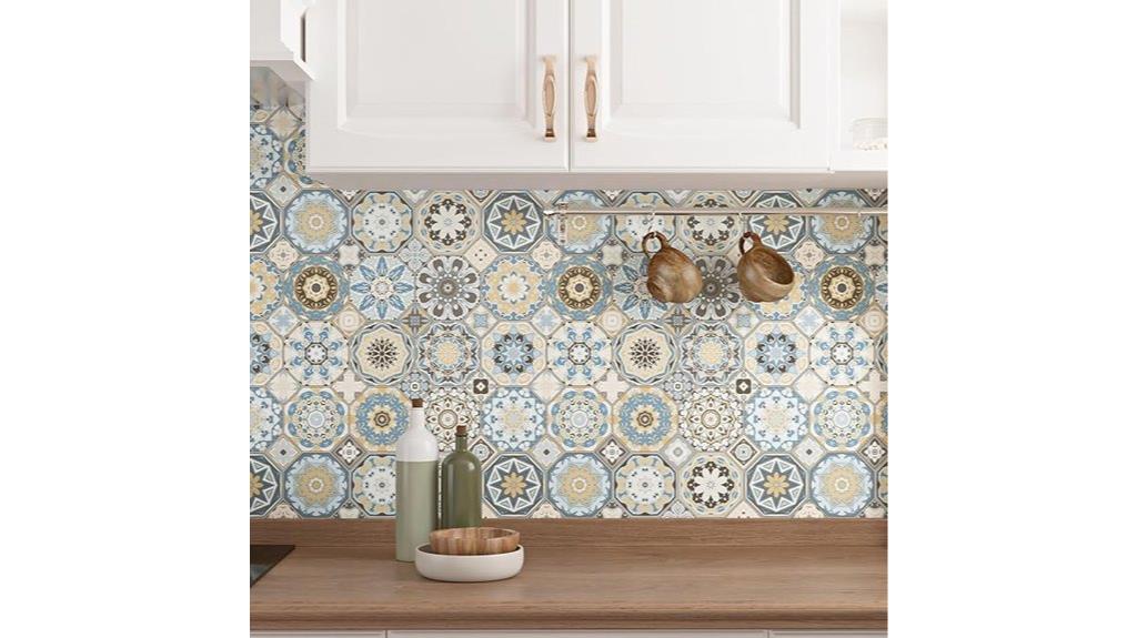 boho kitchen cabinet wallpaper
