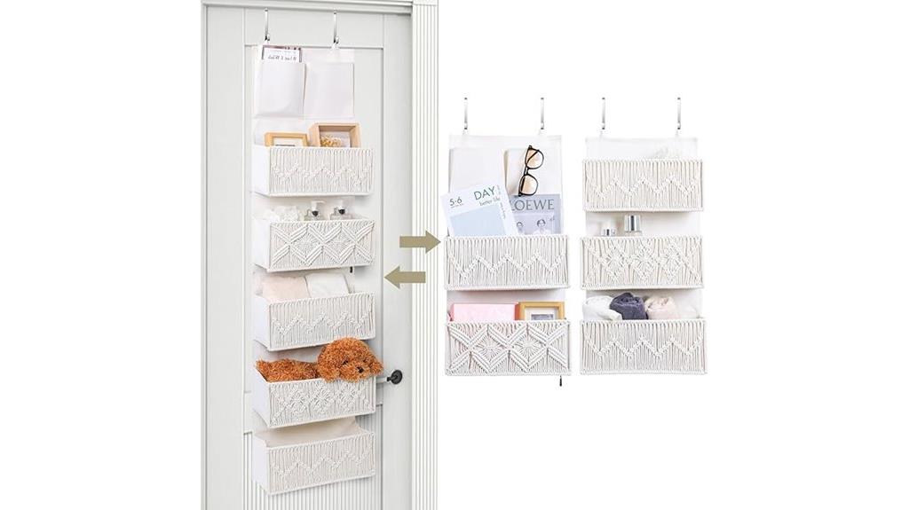 boho macrame door organizer