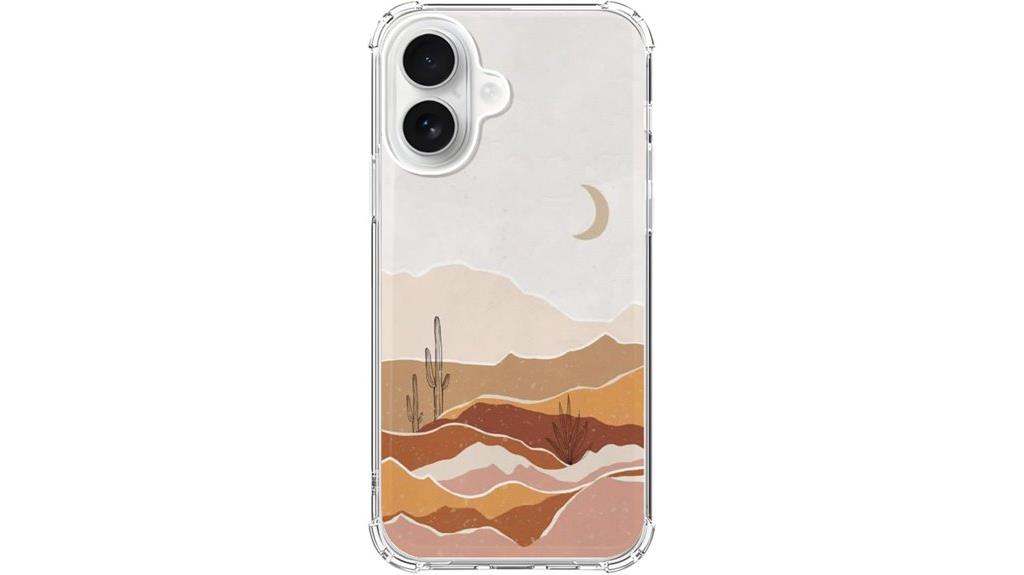 boho moon cactus phone case