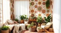 boho mural wallpaper ideas