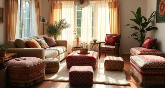 boho ottoman home decor