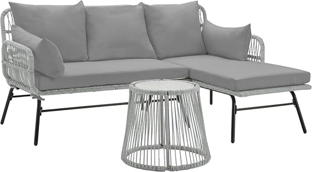 boho patio conversation set