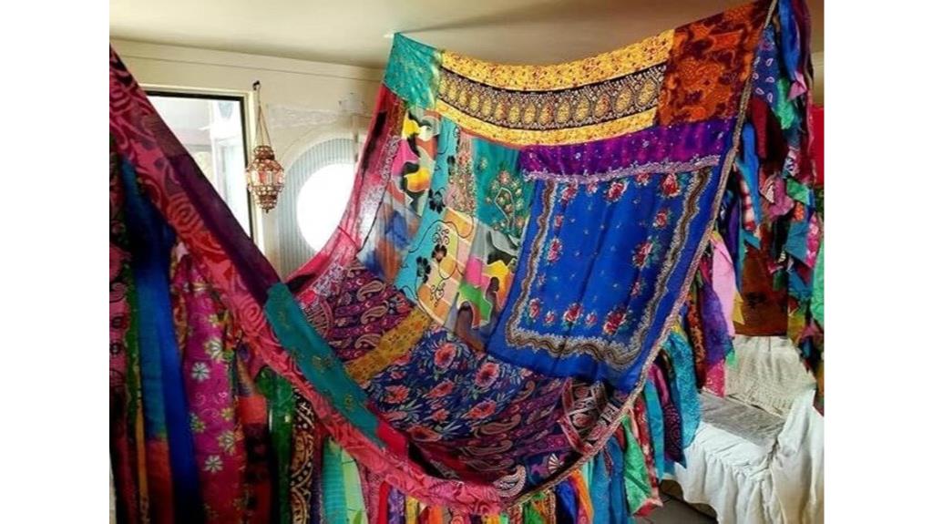 boho saree bed canopy