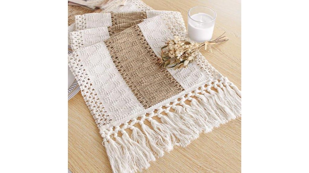 boho table runner decor