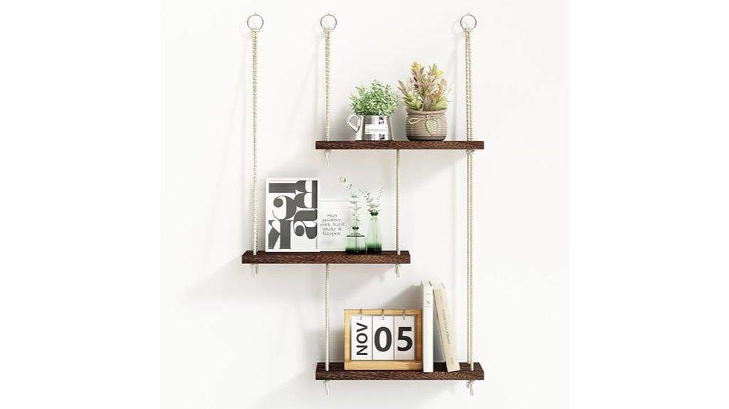 boho tier wall shelves