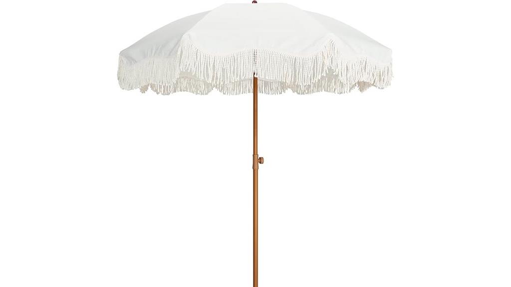 boho white patio umbrella