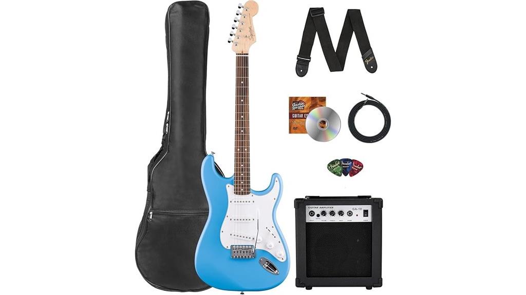 california blue stratocaster bundle