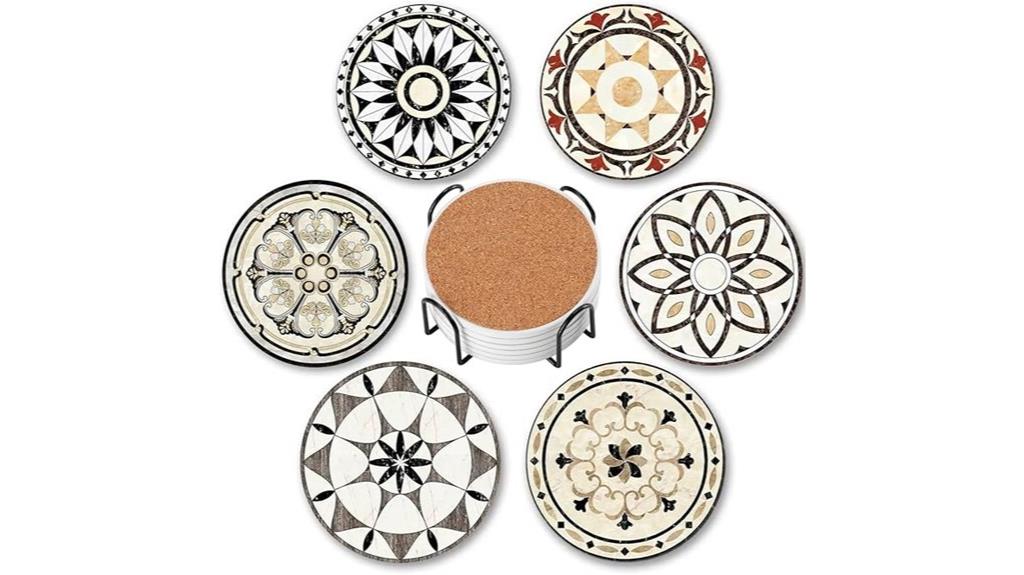 ceramic drink coaster set