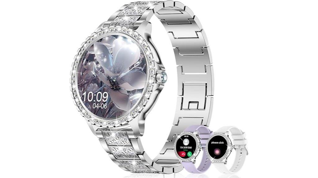 diamond accented women s smartwatch