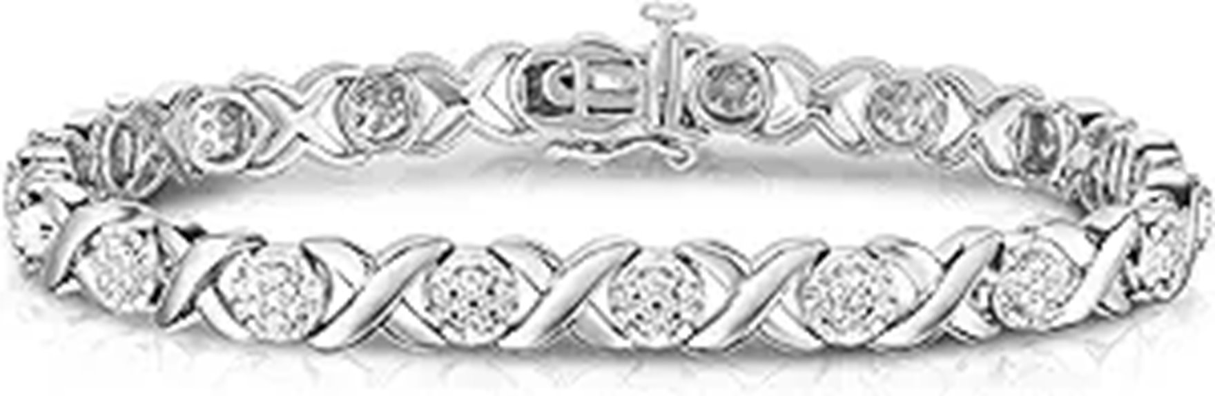 diamond sterling silver bracelet