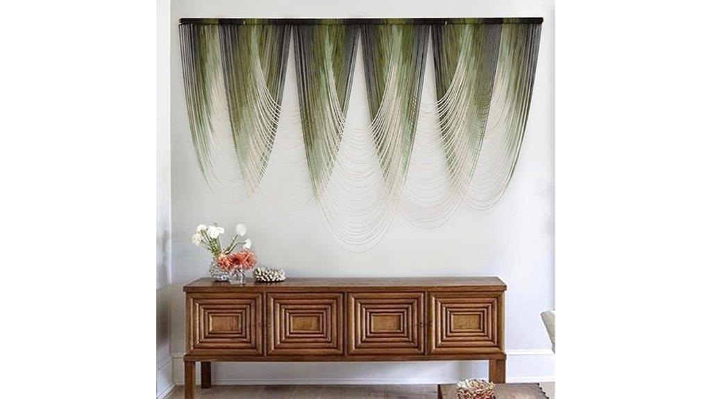 dip dyed macrame tapestry