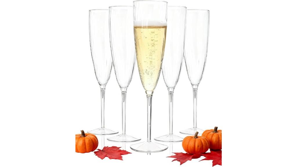 disposable champagne flute set