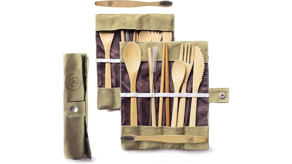 eco friendly bamboo utensils pack