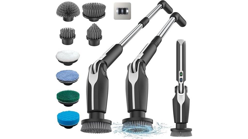electric scrubber with attachments