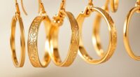 elegant 14k gold hoop earrings