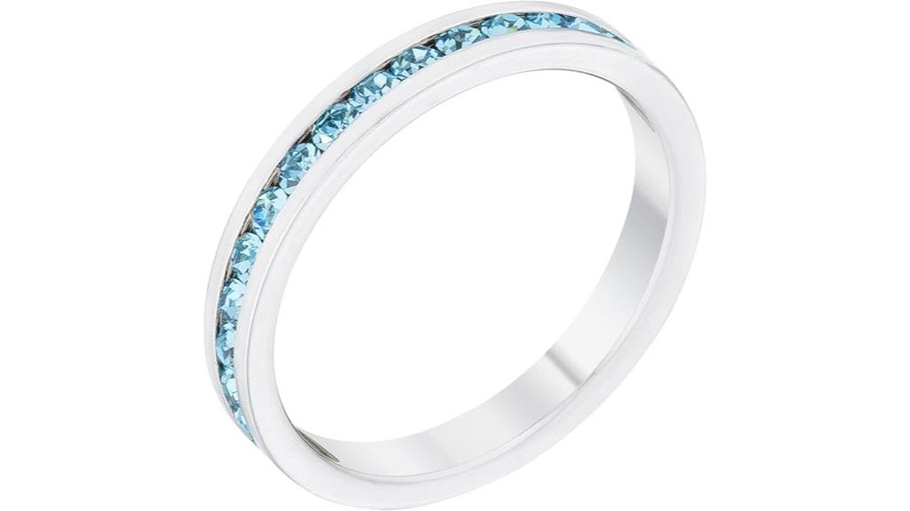 elegant crystal birthstone rings